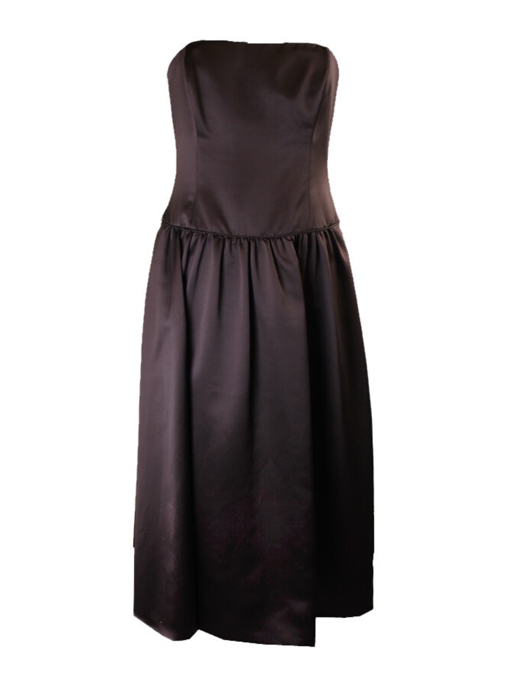 Laundry By Shelli Segal Womens Brown Sateen Strapless Cocktail Dress
